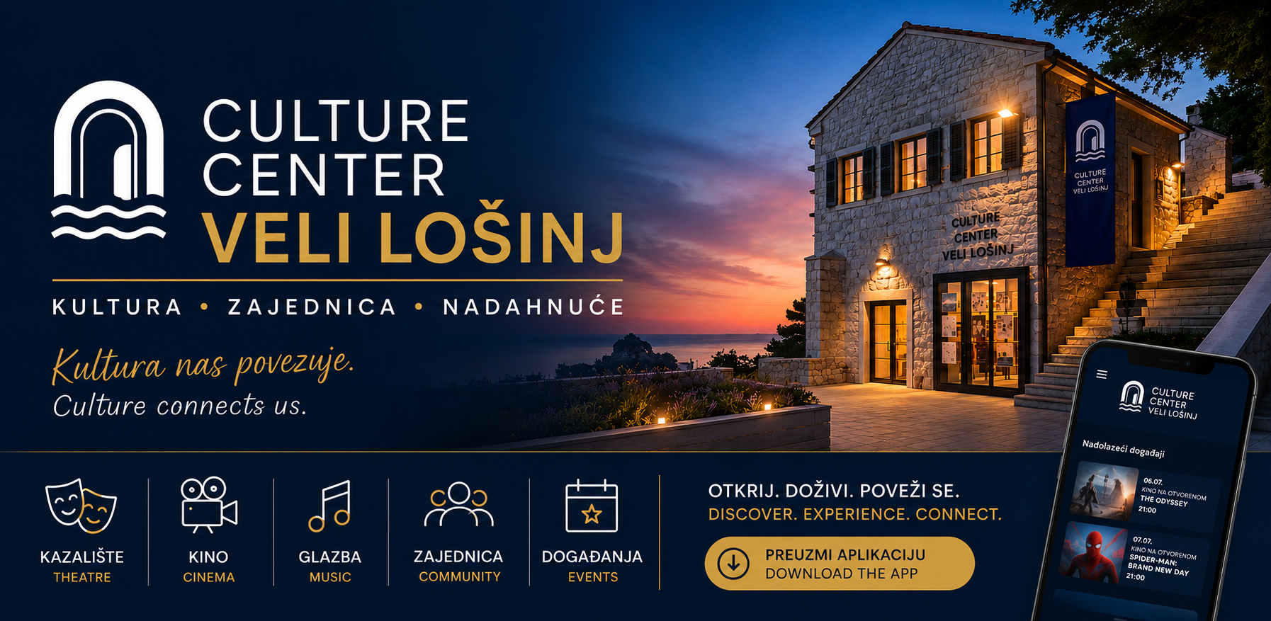 Kino Veli Lošinj aplikacija – filmovi, događanja i ulaznice na jednom mjestu
